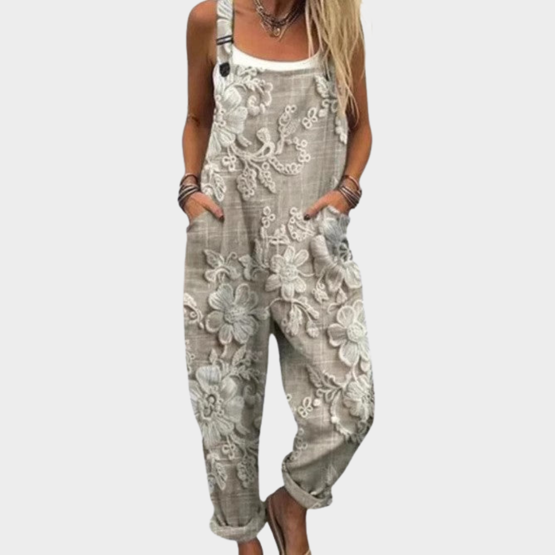 Relaxed Fit Printed Jumpsuit
