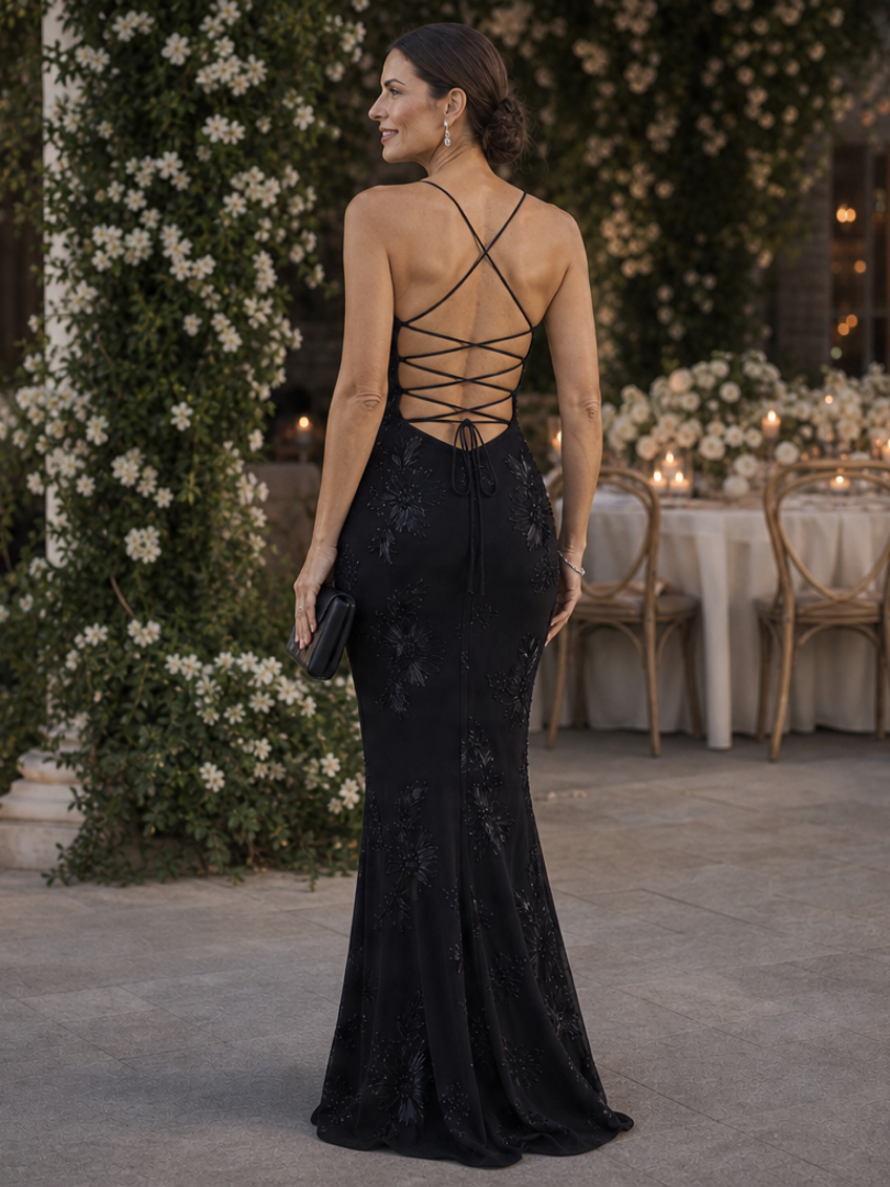 Danica | Spaghetti Strap Corset Bodice Maxi Dress