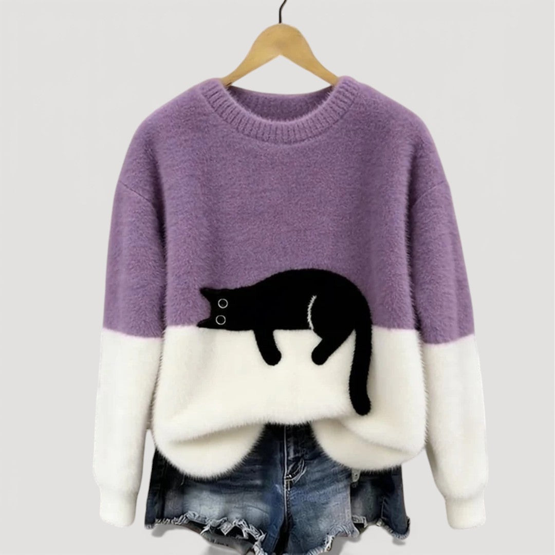 Maria | Cozy Playful Cat Knit Sweater