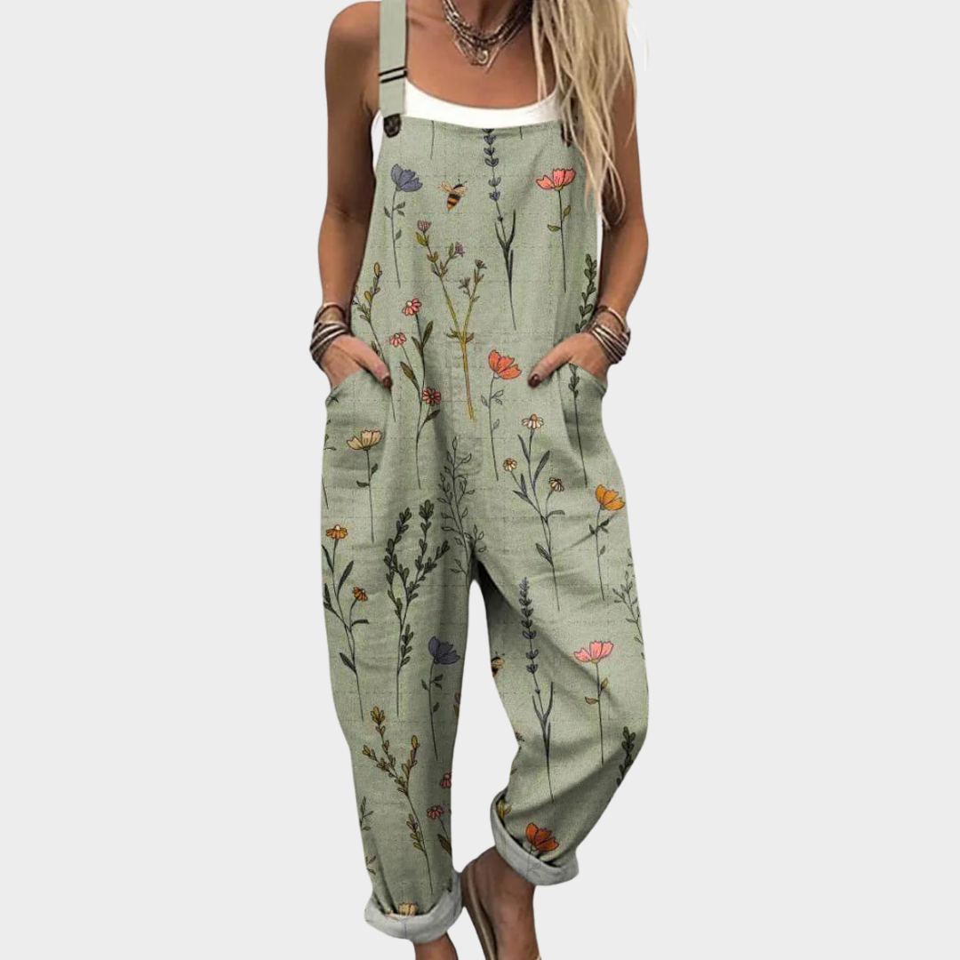 Relaxed Fit Printed Overall