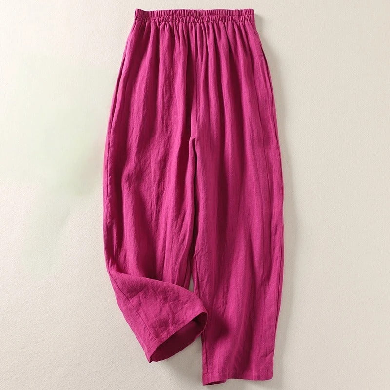 Evelyn | Relaxed Linen Blend Pants