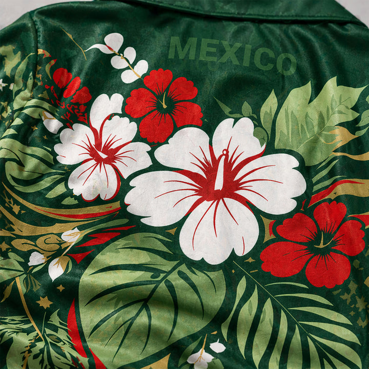 Mexico World Cup 2026 Floral Hawaiian Shirt PVT02 - Backyournation - Proud Nation Gear
