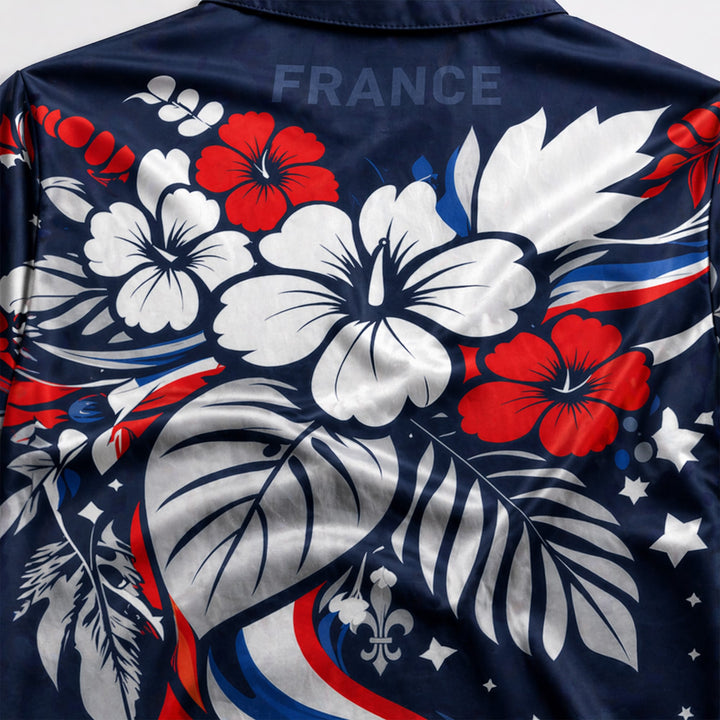 France World Cup 2026 Floral Hawaiian Shirt PVT02 - Backyournation - Proud Nation Gear