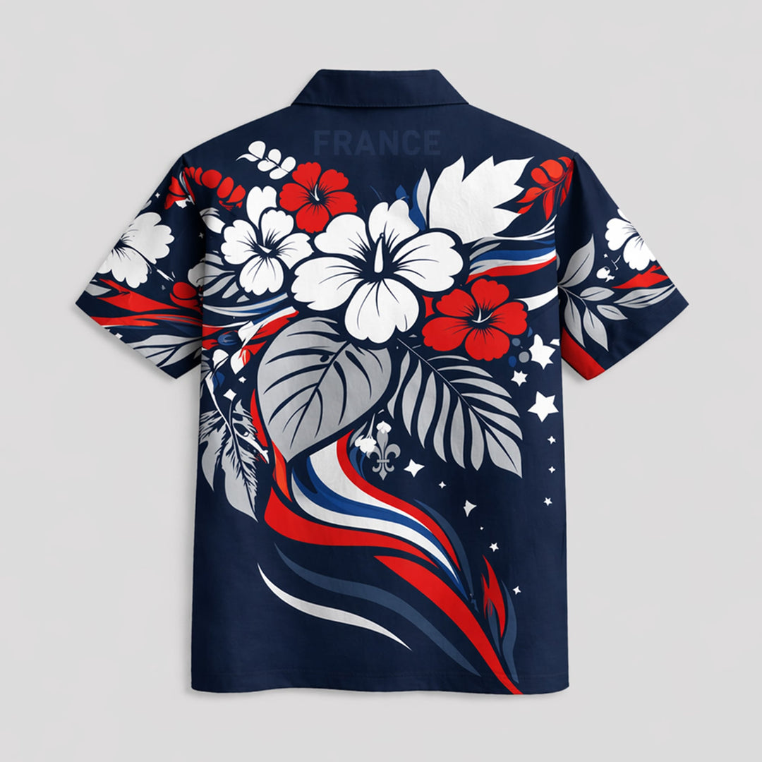 France World Cup 2026 Floral Hawaiian Shirt PVT02 - Backyournation - Proud Nation Gear