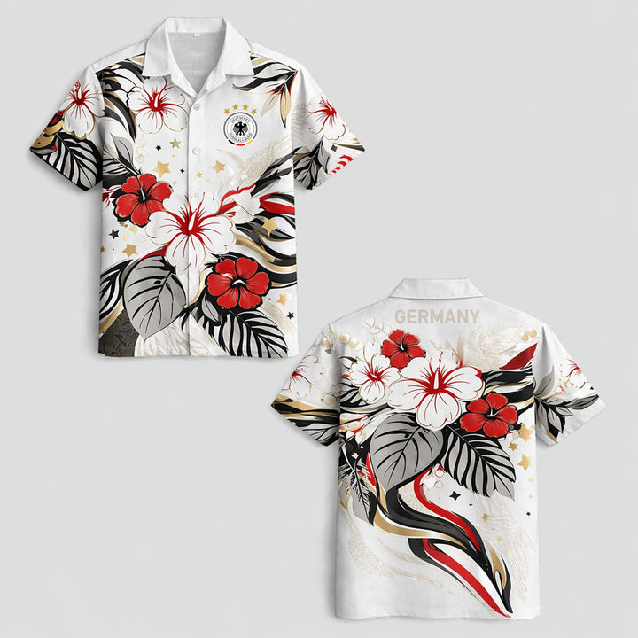 Germany World Cup 2026 Floral Hawaiian Shirt PVT02 - Backyournation - Proud Nation Gear