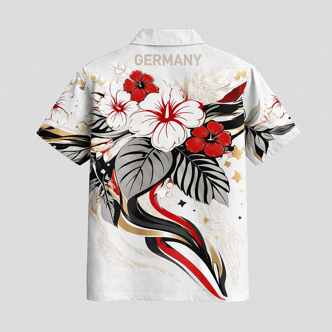 Germany World Cup 2026 Floral Hawaiian Shirt PVT02 - Backyournation - Proud Nation Gear