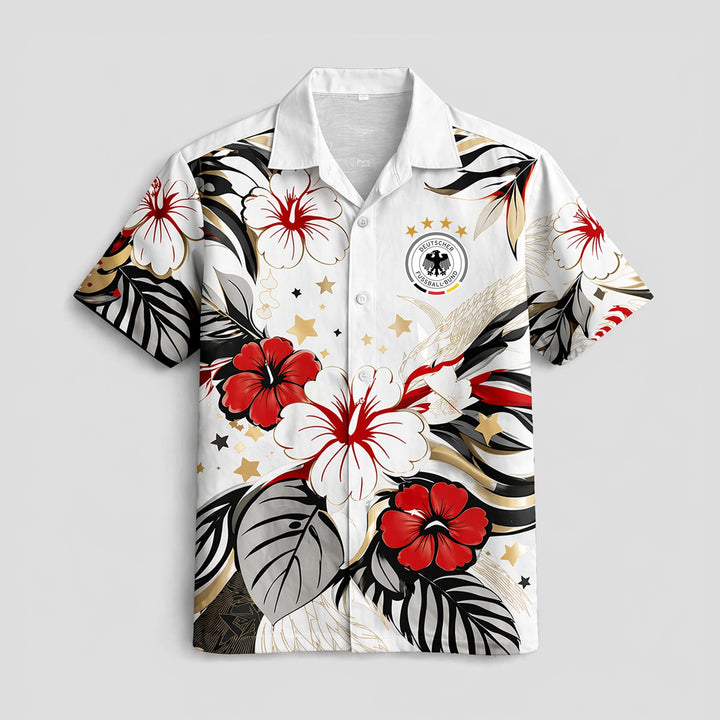 Germany World Cup 2026 Floral Hawaiian Shirt PVT02 - Backyournation - Proud Nation Gear