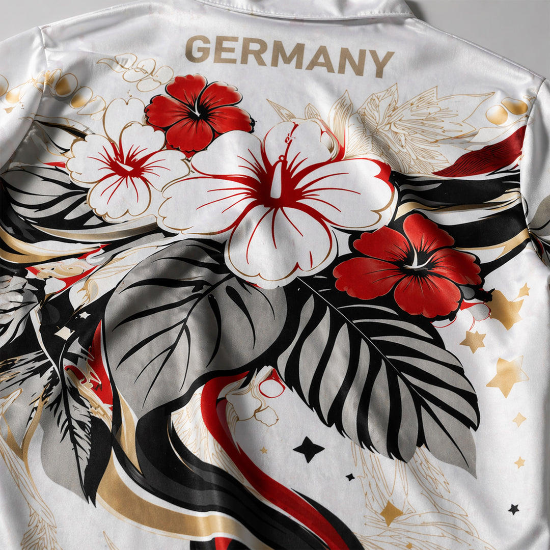 Germany World Cup 2026 Floral Hawaiian Shirt PVT02 - Backyournation - Proud Nation Gear