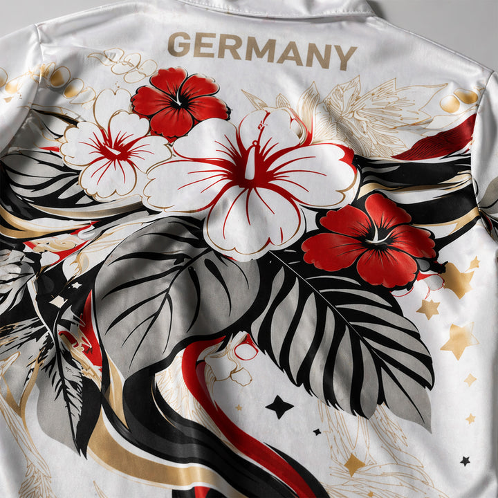 Germany World Cup 2026 Floral Hawaiian Shirt PVT02 - Backyournation - Proud Nation Gear