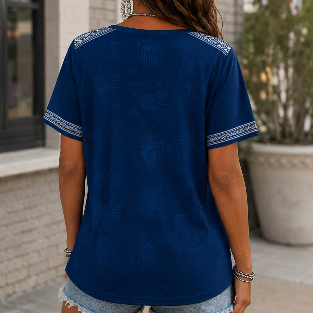 United States World Cup 2026 Heritage Women V-neck Shirt - Backyournation - Proud Nation Gear