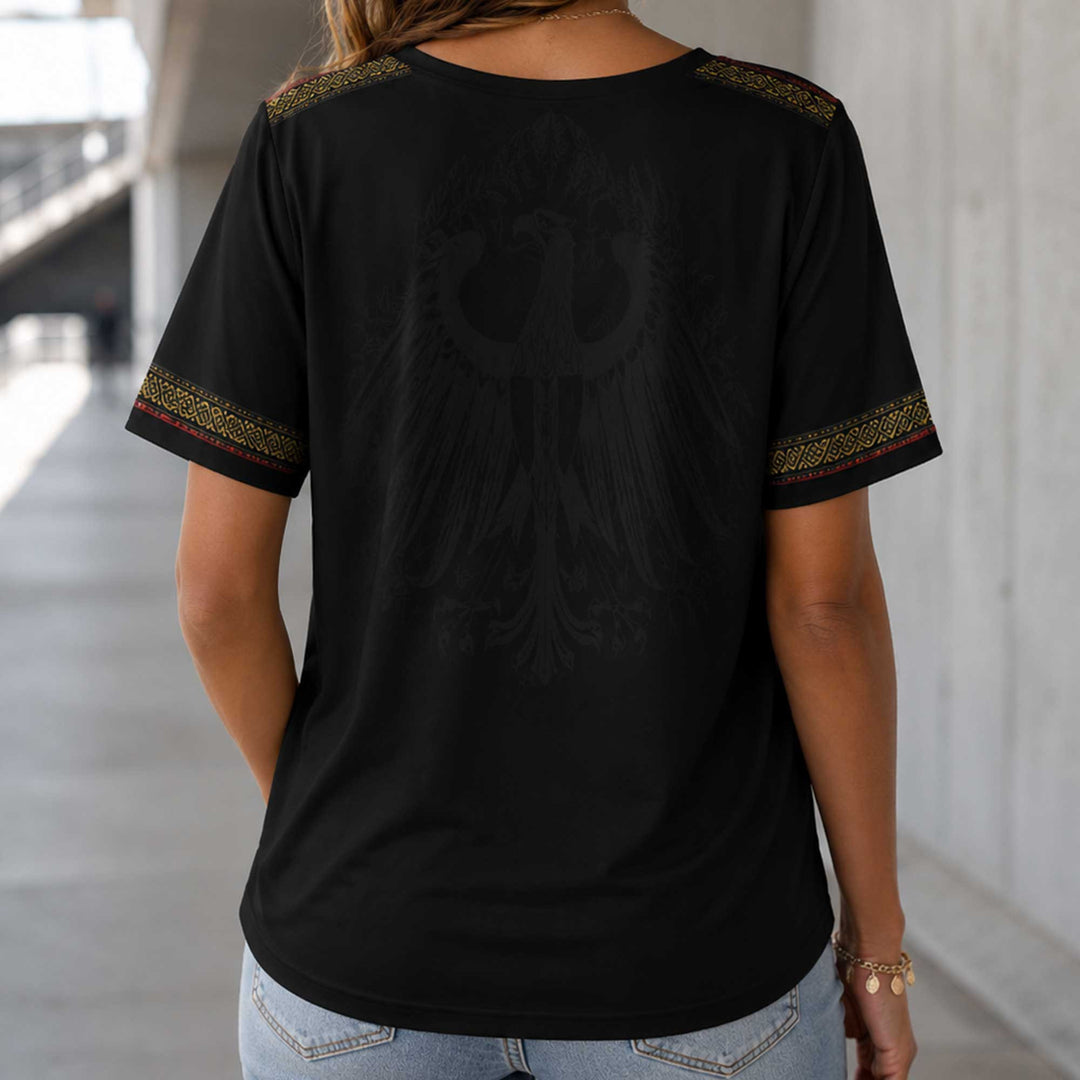 Germany World Cup 2026 Heritage Women V-neck Shirt - Backyournation - Proud Nation Gear