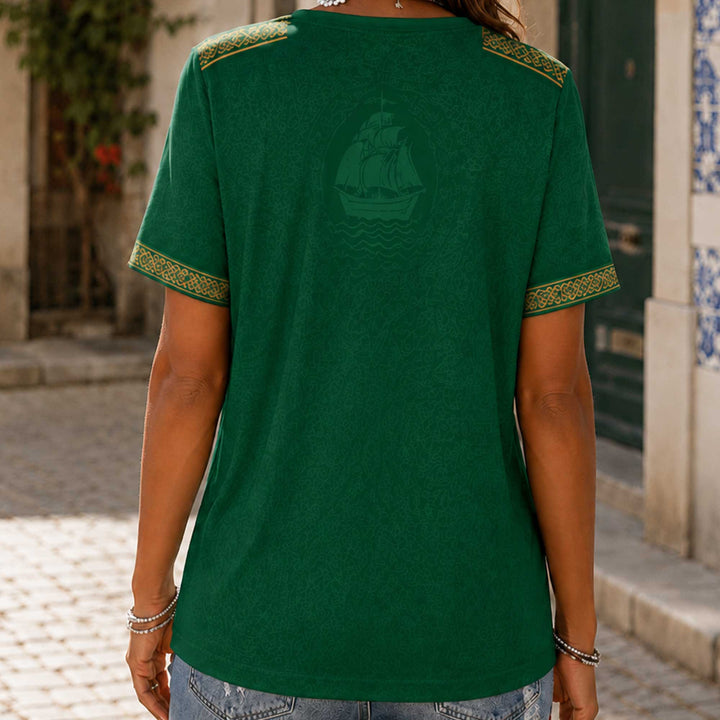 Portugal World Cup 2026 Heritage Women V-neck Shirt - Backyournation - Proud Nation Gear
