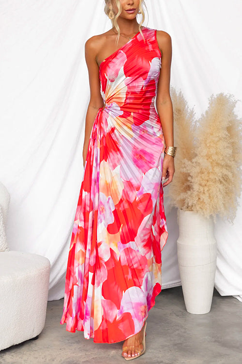 Ellis & Johnson™  | Pleated One-Shoulder Dress