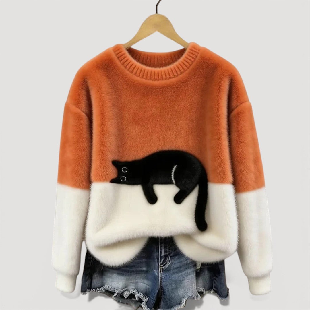 Maria | Cozy Playful Cat Knit Sweater