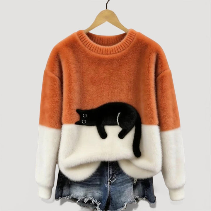Maria | Cozy Playful Cat Knit Sweater