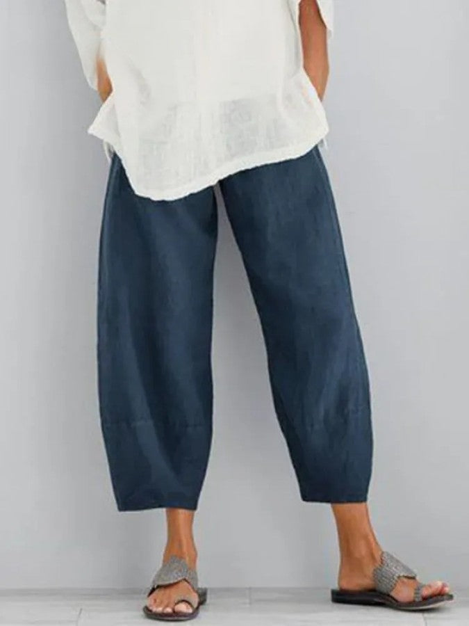 Eleanor | Cropped Curved-Leg Pants