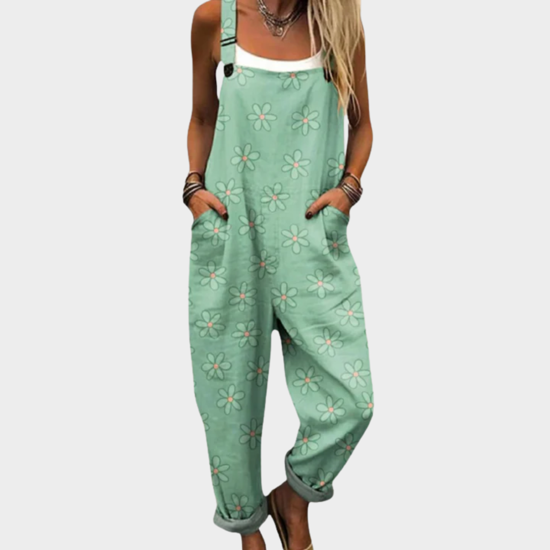 Comfort Fit Printed Overalls
