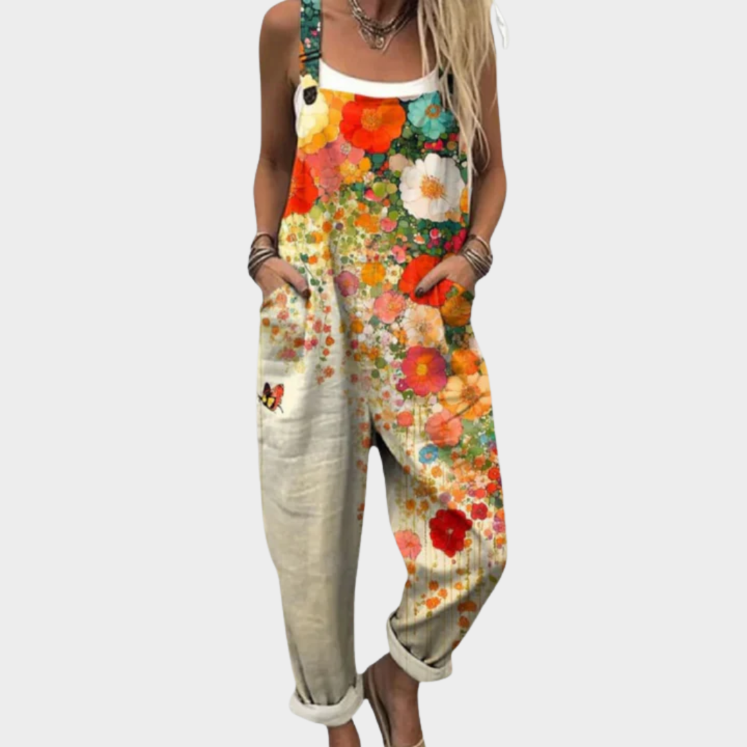Comfort Fit Printed Overalls