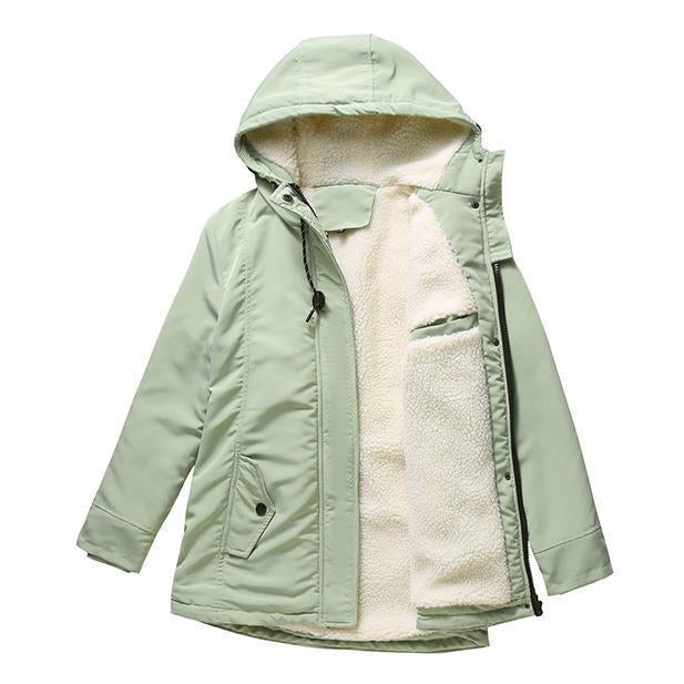 Mica | Elegant Hooded Quilted Long Jacket