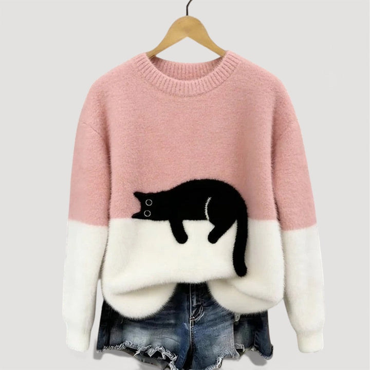 Maria | Cozy Playful Cat Knit Sweater