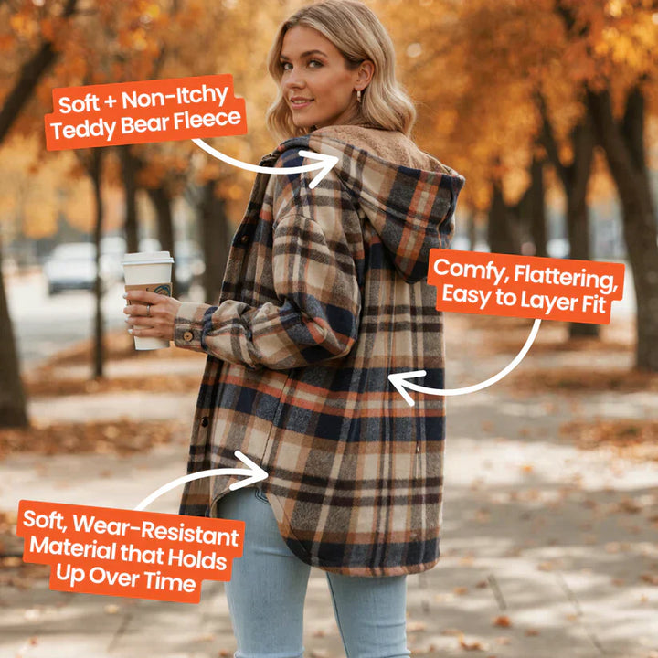 Alice | Teddy Bear Cozy Flannel Jacket