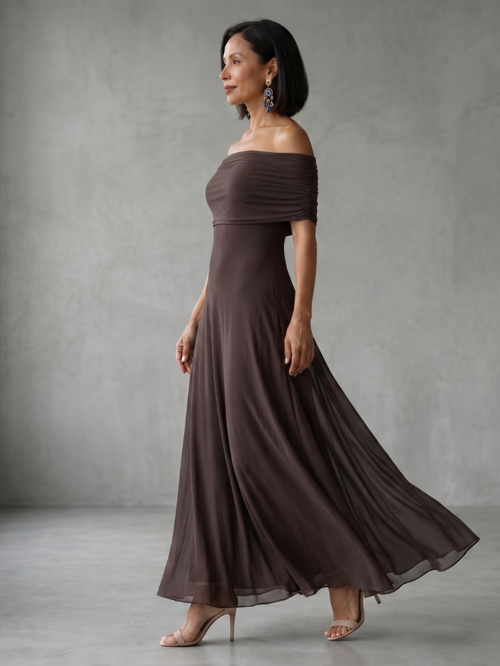 off the shoulder draped midi dress Women's Black Satin Off The Shoulder Draped Skirt Midi Dress