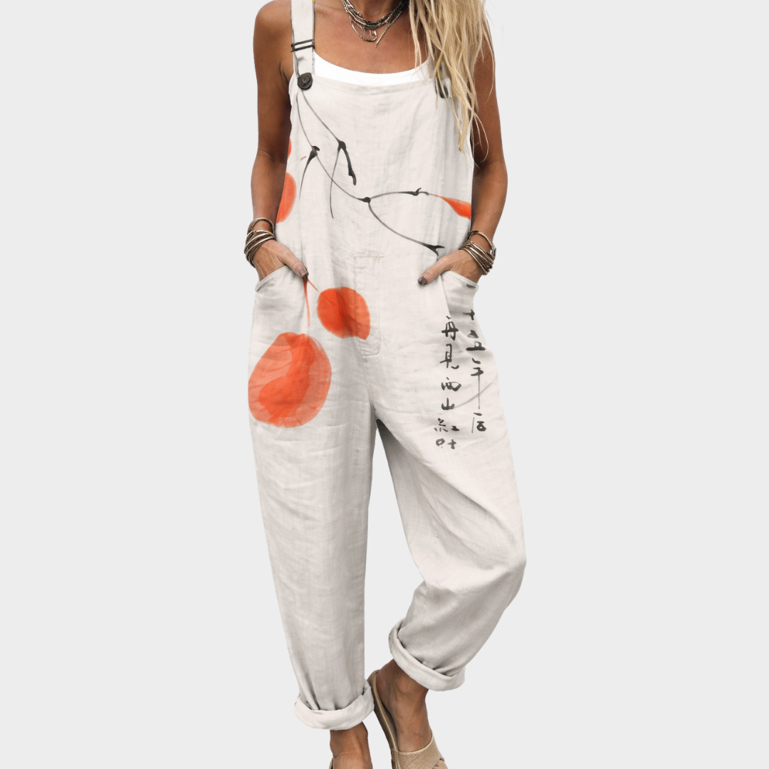 Effortless Style Printed Overalls