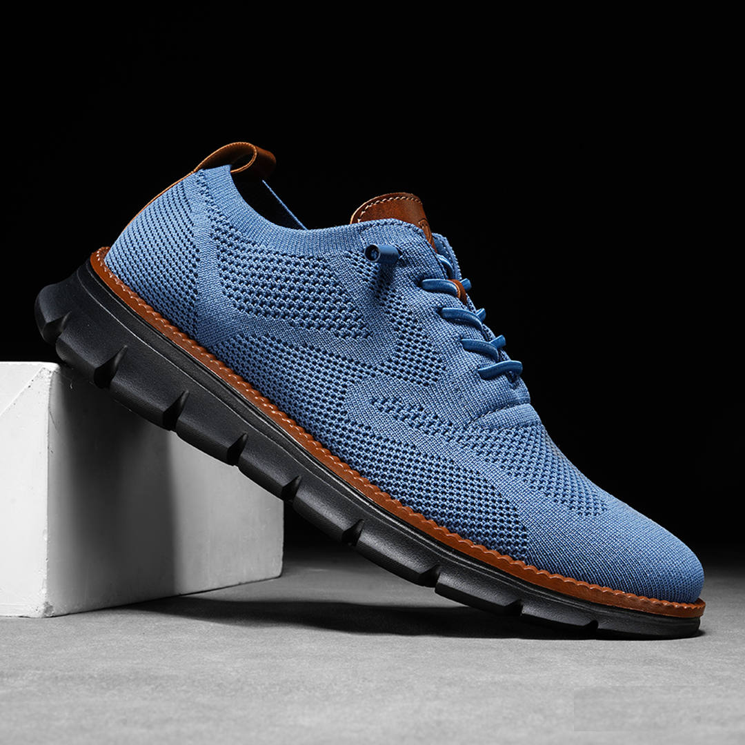 LightWalk Breathable Shoes: Blue-Black