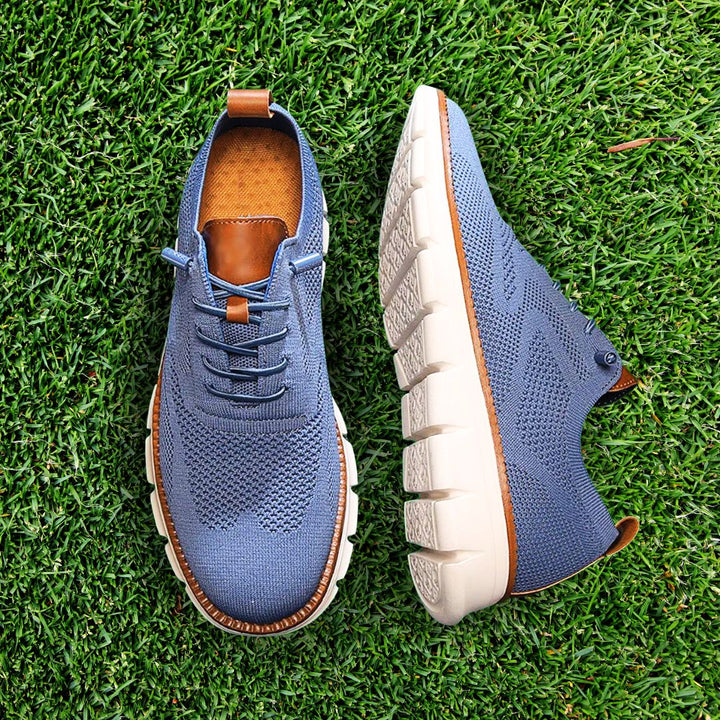 LightWalk Breathable Shoes: Blue-White