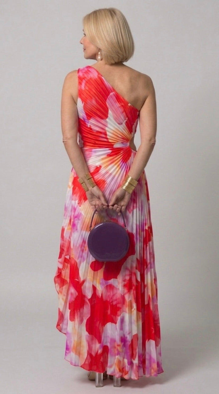 Ellis & Johnson™  | Pleated One-Shoulder Dress