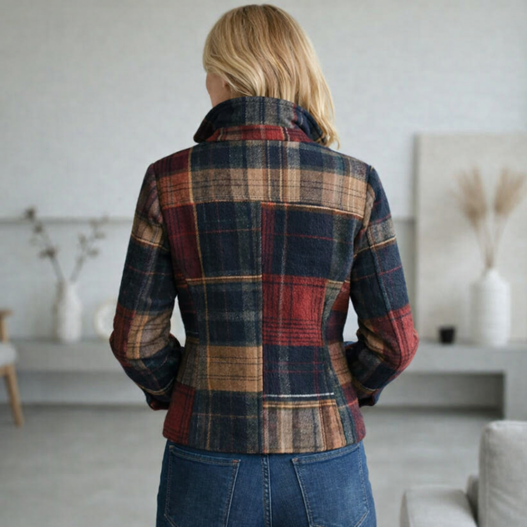 Natalie | Plaid Pattern Blazer