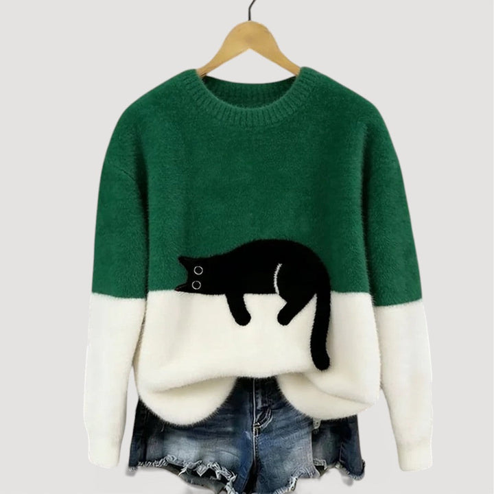Maria | Cozy Playful Cat Knit Sweater