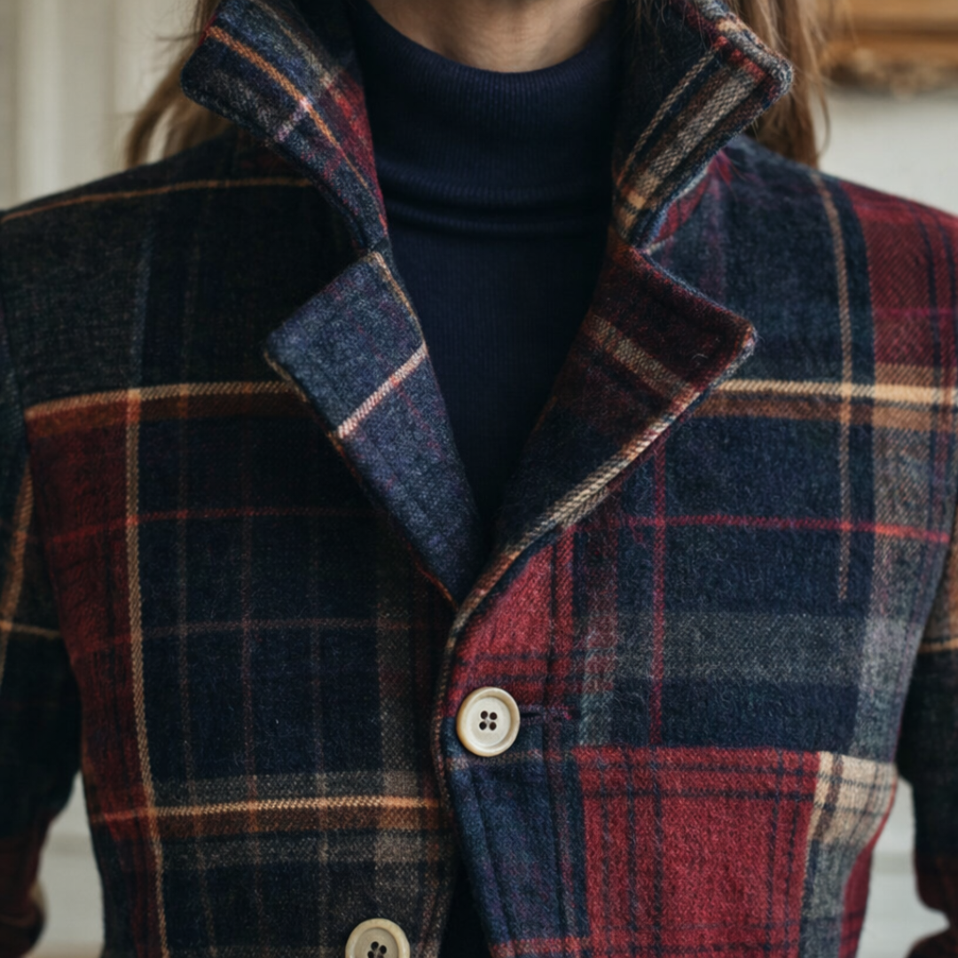 Natalie | Plaid Pattern Blazer