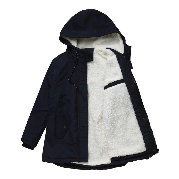Mica | Elegant Hooded Quilted Long Jacket