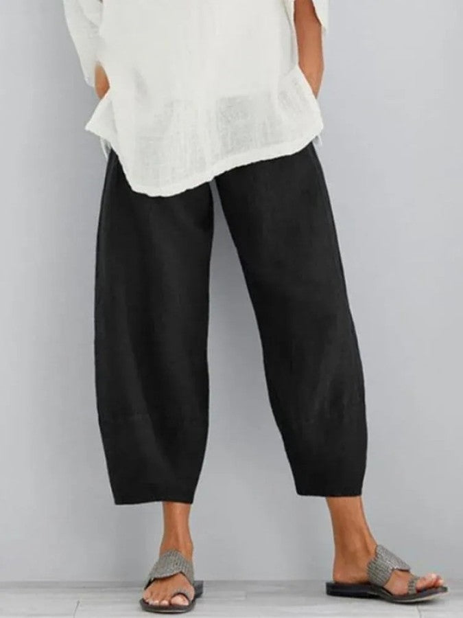 Eleanor | Cropped Curved-Leg Pants