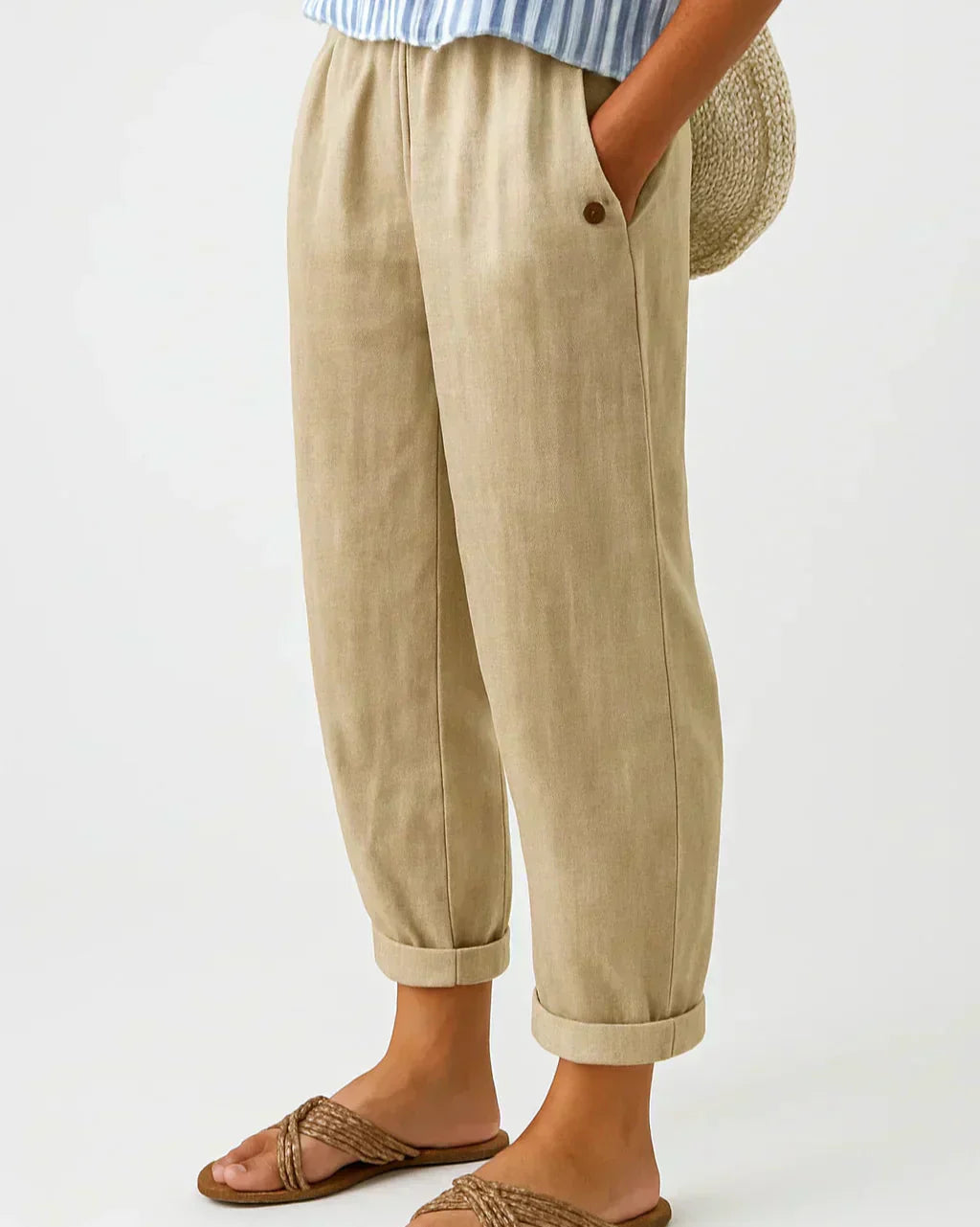 Luna | Casual Linen Trousers