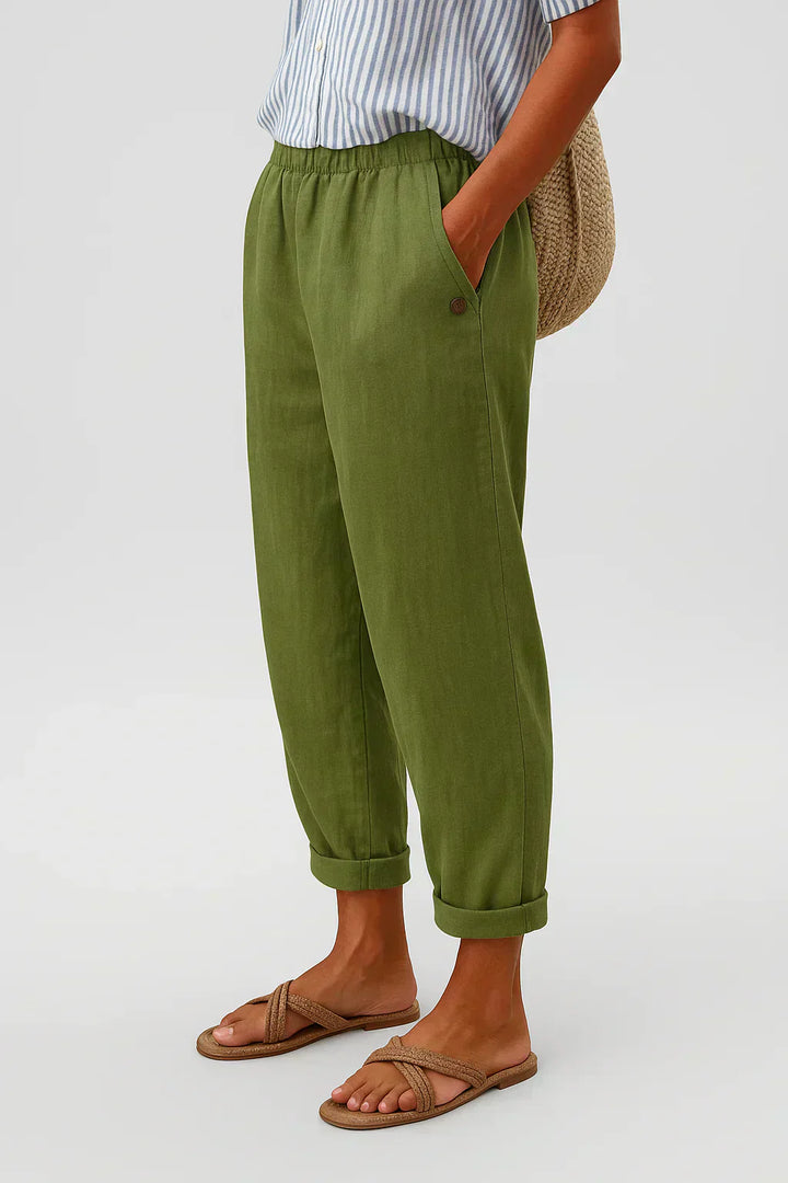 Luna | Casual Linen Trousers
