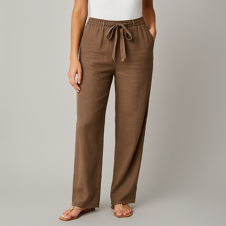 Camille | Wide-Leg Tie-Waist Trousers