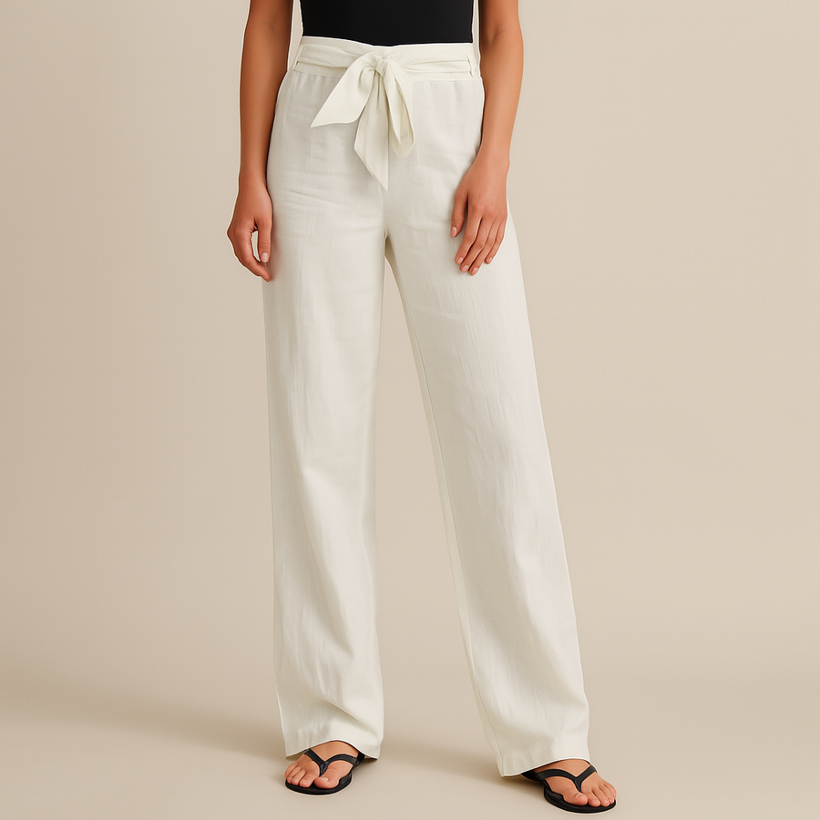 Camille | Wide-Leg Tie-Waist Trousers