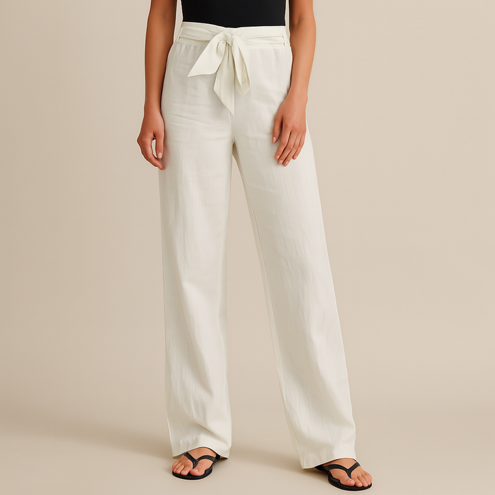 Camille | Wide-Leg Tie-Waist Trousers