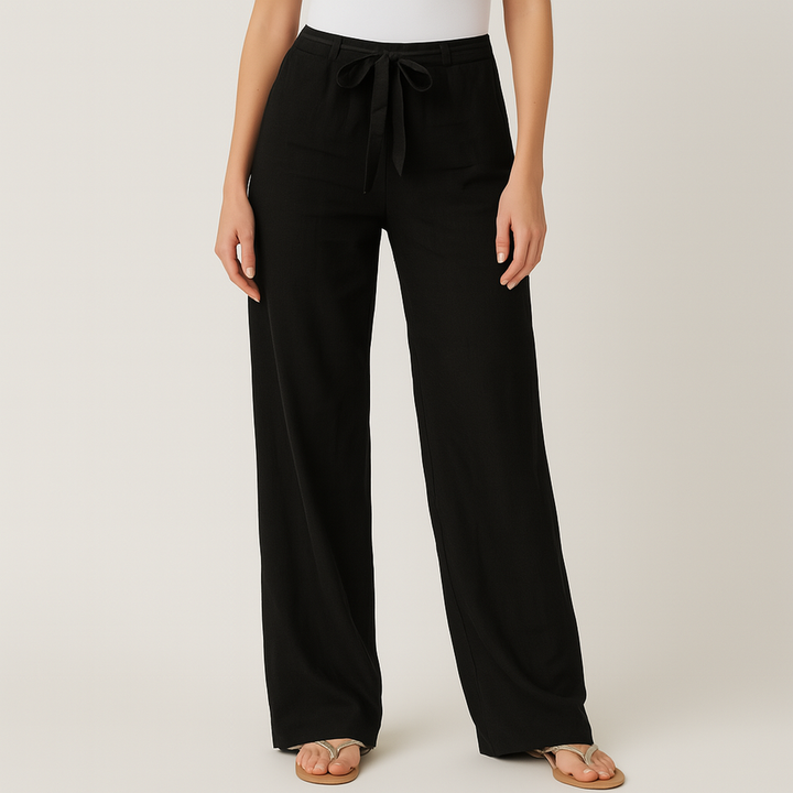 Camille | Wide-Leg Tie-Waist Trousers
