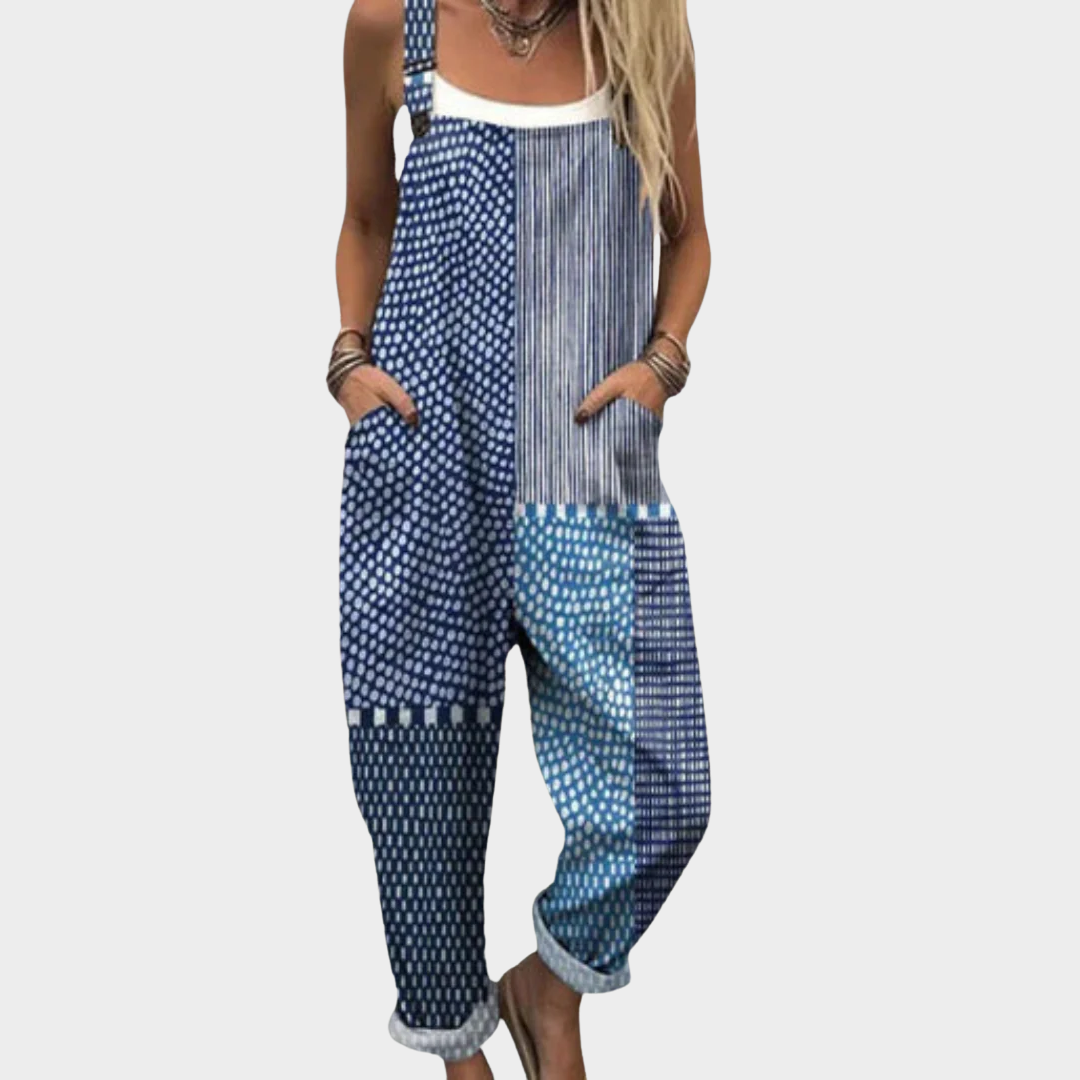 Relaxed Fit Printed Overalls