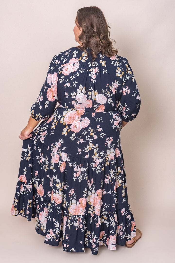 Adriana | Navy Maxi Dress