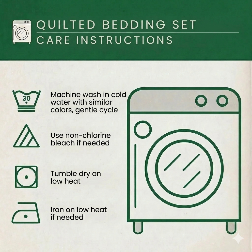 3-Piece Quilted Bedding Set - Sunrise Over Cacti