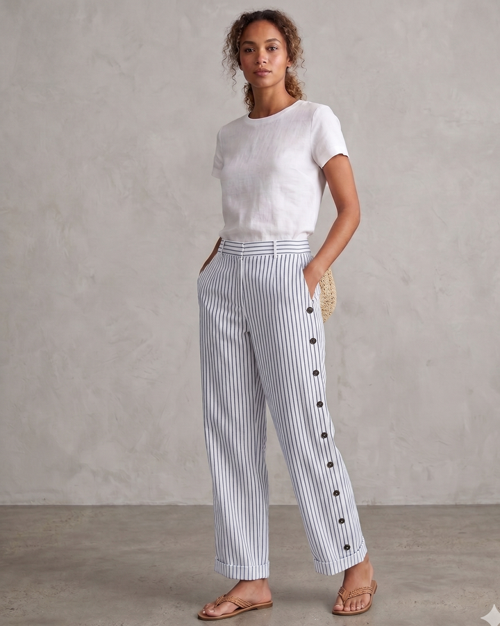 Charlotte | Striped Tapered Pants