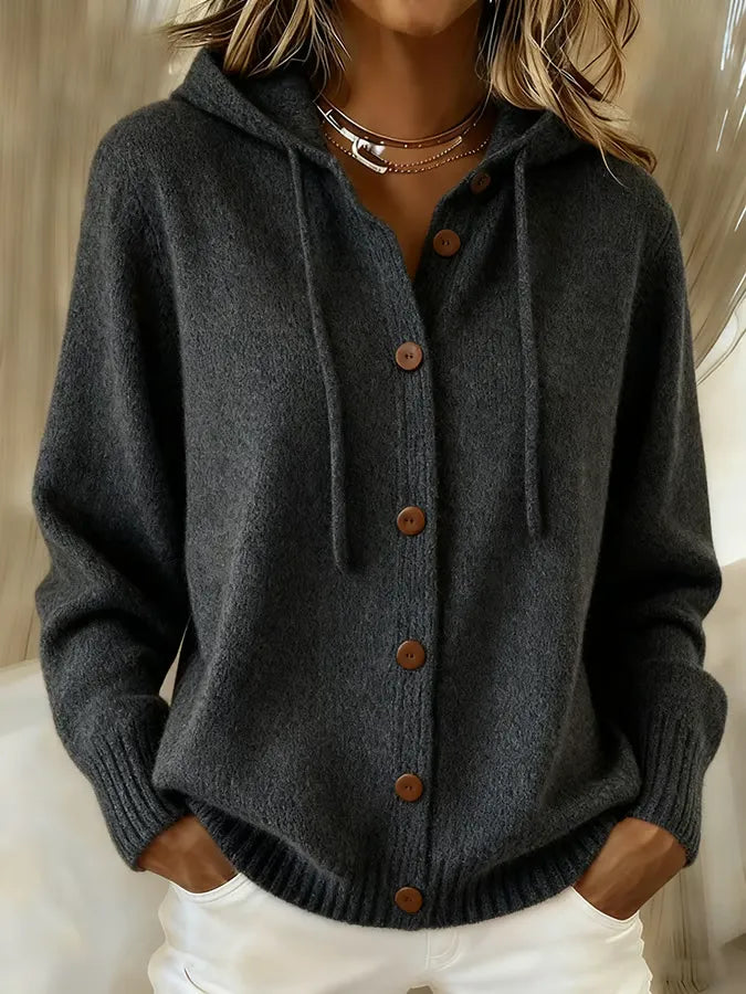 Brenda™ | Cozy Button Cardigan Hoodie