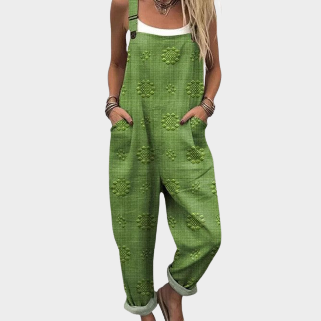 Relaxed Fit Printed Overalls