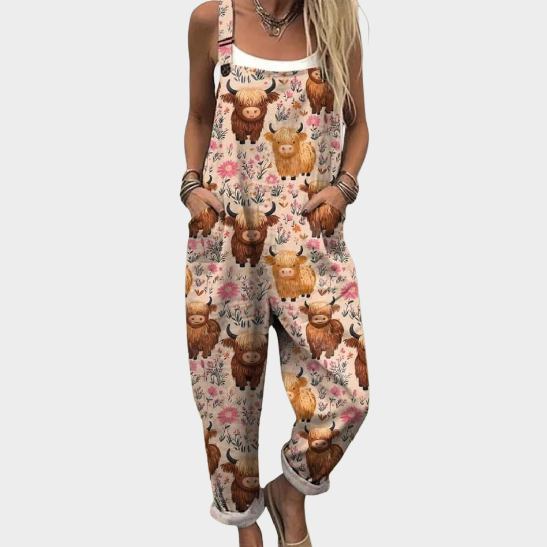 Easy Wear Printed Overalls