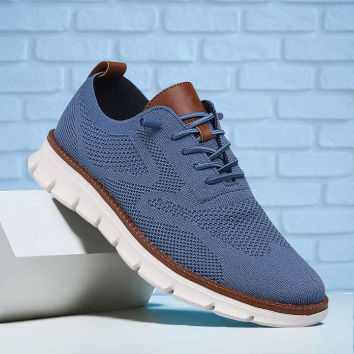 LightWalk Breathable Shoes: Blue-White
