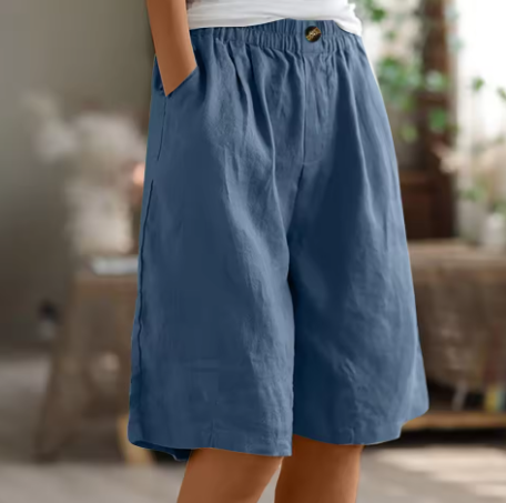 Hazel | Casual Button Detail Bermuda Shorts